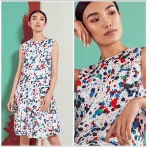 Ted Baker Size 2- Paint Splash Drop Waist Dress